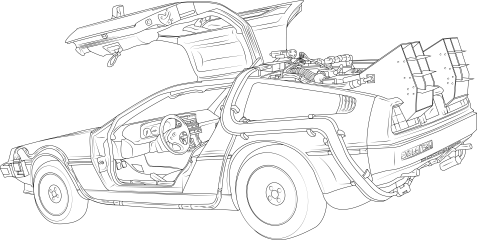 Transparent DeLorean